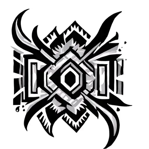 Aztec tribal arm band tattoo tattoo design idea
