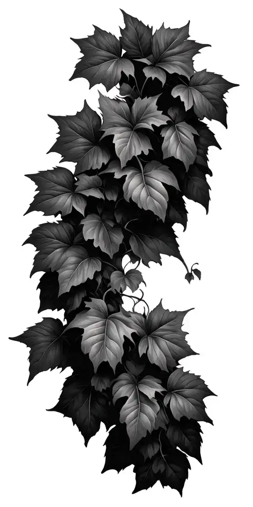 tight ivy vines tattoo design idea