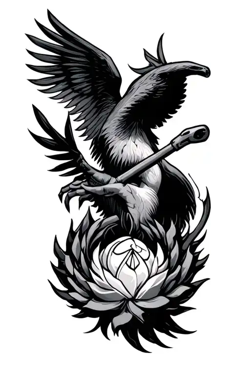 strength and courage and hope luck power force tattoo design idea