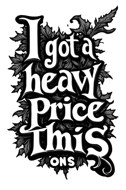 "I got a heavy price on this " Treaty Oak Revival tattoo design idea