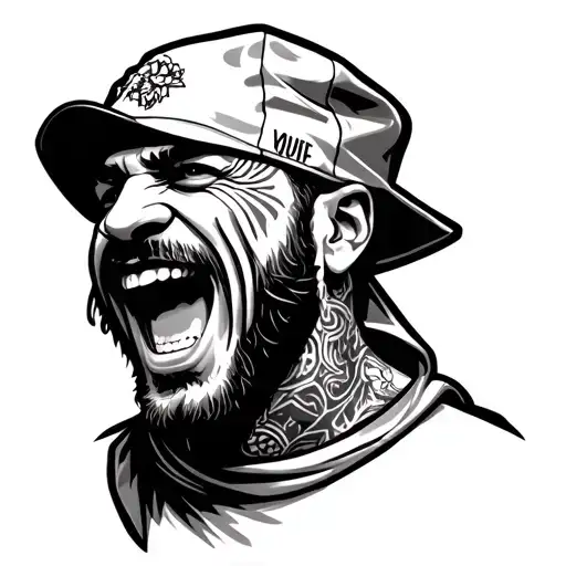 Jerry with tattoos thug life bandana's tattoo design idea