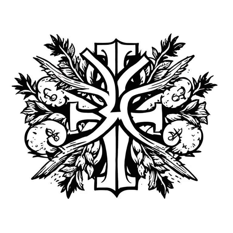 Jerusalem Cross tattoo design idea