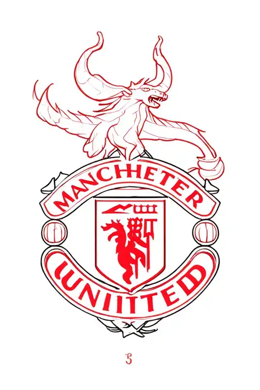 manchester united red devil tattoo design idea