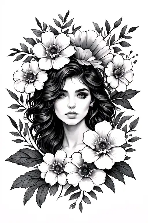 feminism, women empowerment, flowers, healing societal standards, strong women, beautiful. tattoo design idea