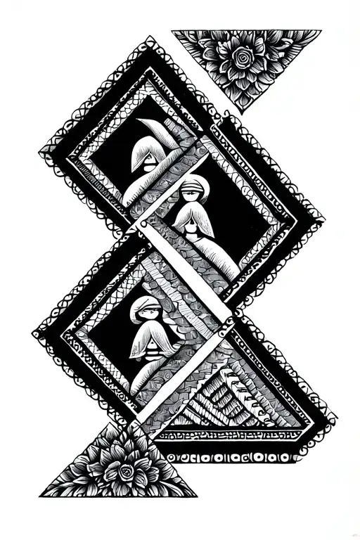 triangles symbolizing family tattoo design idea