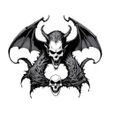 vampires devil werewolf skull bats reaper tattoo design idea