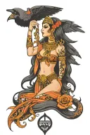 Isis Goddess tattoo design idea