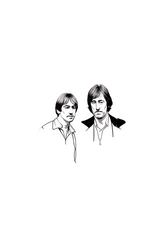 Terence Hill And John Lennon  tattoo design idea