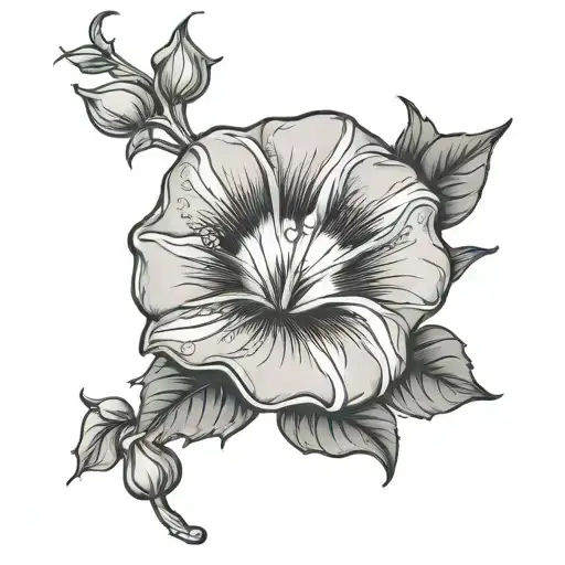 morning glory tattoo design idea