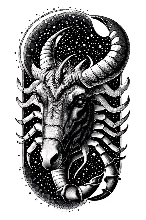 zodiac symbols of cancer, scorpio and Taurus zodiac symbol tattoo design idea