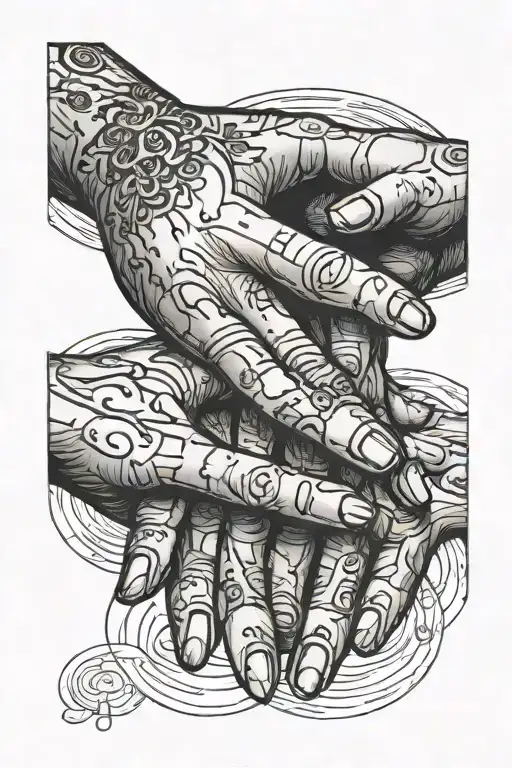 pinky promise fingers tattoo design idea