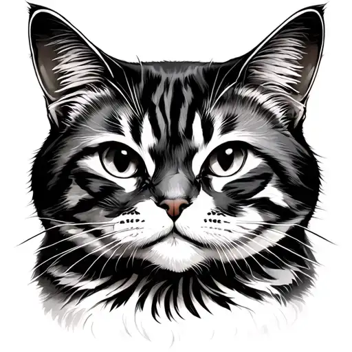 cat fat tattoo design idea