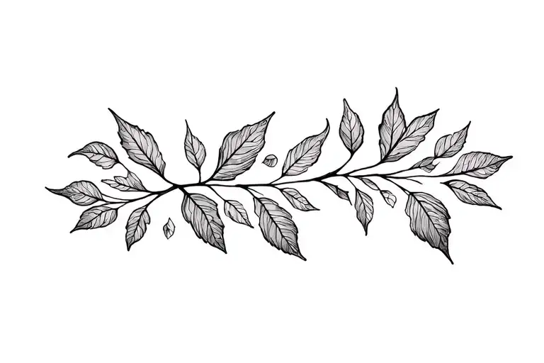 autumn falling leaves tattoo design idea