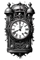 time machine tattoo design idea