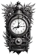 time machine tattoo design idea