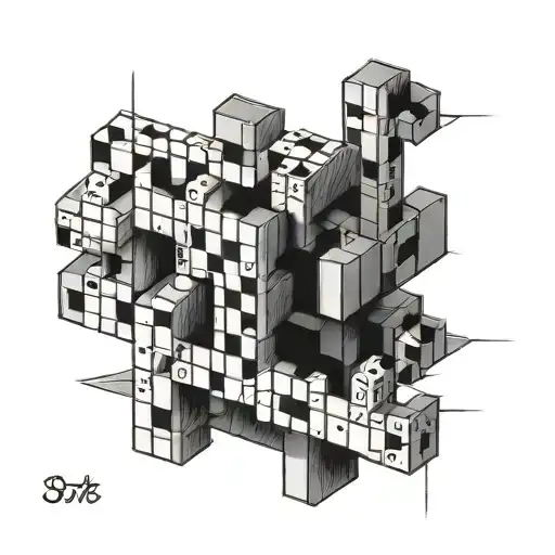 Crossword Puzzle tattoo design idea