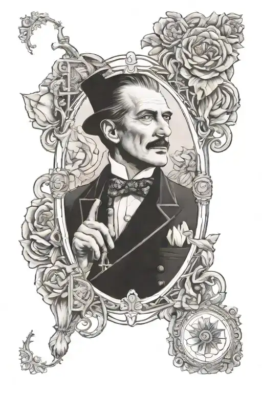 vincent price tarot card tattoo design idea