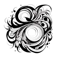 blackwork bold abstract bodysuit intertwined ornamental flourishes high-contrast  intricate aesthetic board raw strokes tattoo design idea