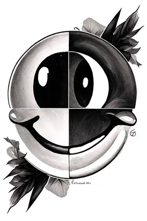 smiley face ven diagram tattoo design idea