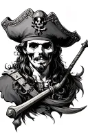Beautiful Pirate tattoo design idea