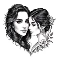 until the end, in this life and the next, eternity love for husband and wife tattoo design idea