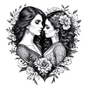 until the end, in this life and the next, eternity love for husband and wife tattoo design idea