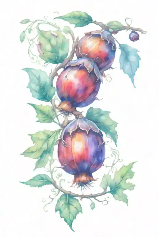 acorn sprouting tattoo design idea