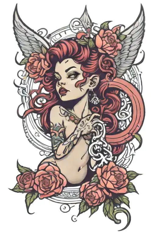 lillith goddess tattoo design idea