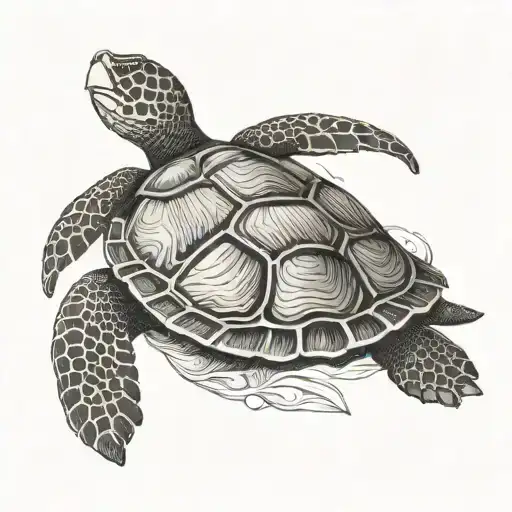 turtle’s shell could serve as the roof of the boat shed. The body of the turtle could be integrated into the waterline,  tattoo design idea
