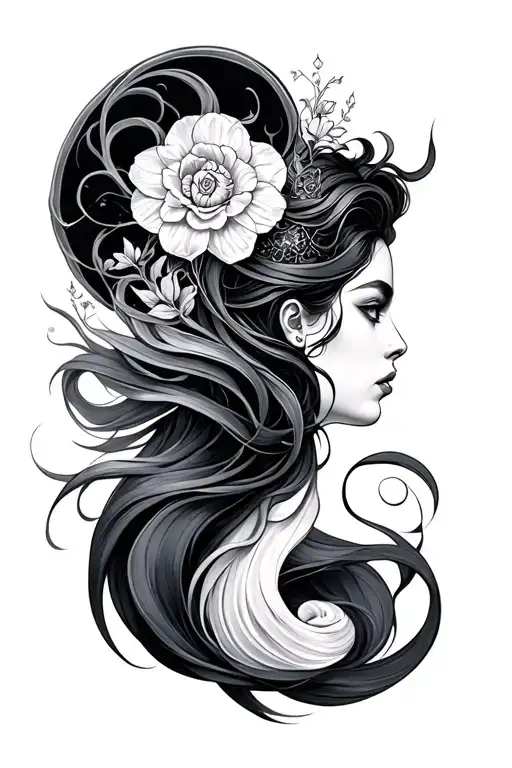 gemini and Aquarius combined tattoo design idea