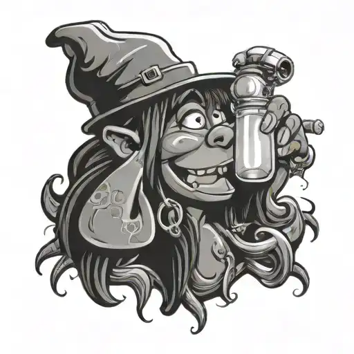 dora snorting drugs incorporated tattoo design idea