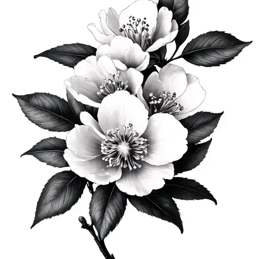 Almond Blossom tattoo design idea