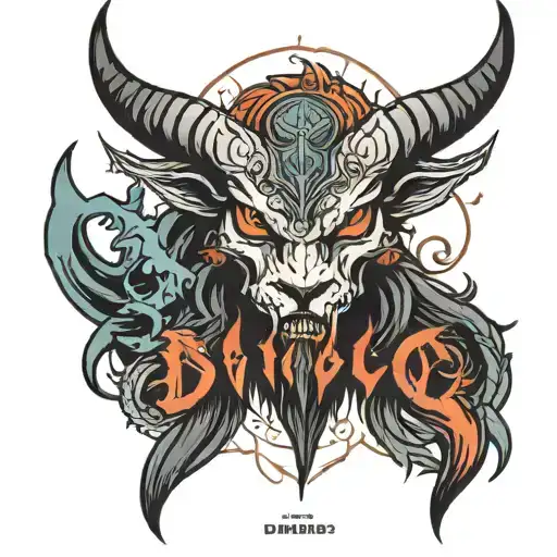 diablo minimal tattoo design idea