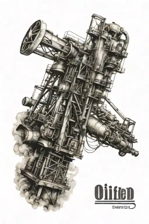 oilfield sleeve tattoo design idea