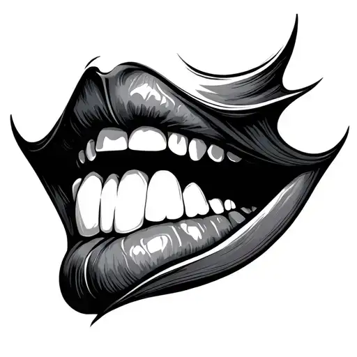 Throat tattoo design idea