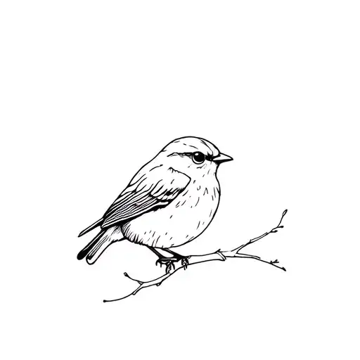 robin bird tattoo design idea