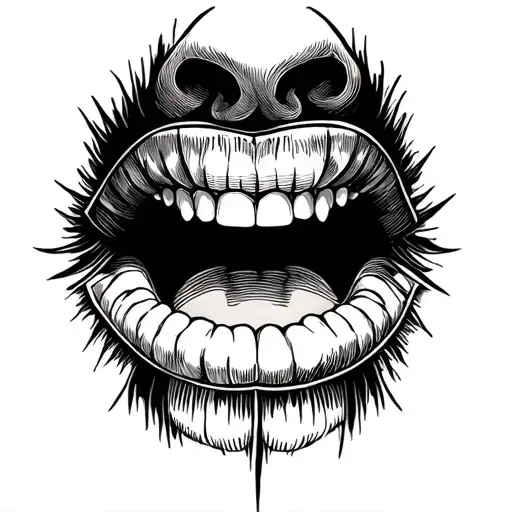 Throat tattoo design idea