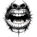 Throat tattoo design idea