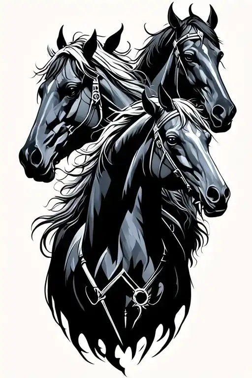 Four Horsemen of the Apocalypse symbols tattoo design idea