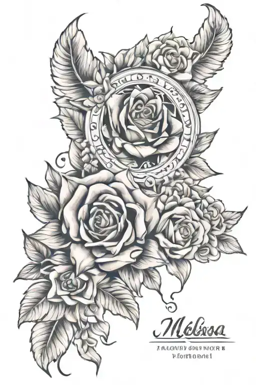 Melissa tattoo design idea