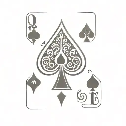 Queen of spades symbol tattoo design idea