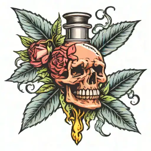 poison vial belladonna tattoo design idea