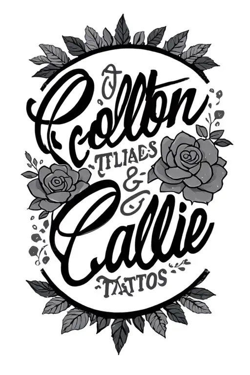 Colton and Callie lettering  tattoo design idea