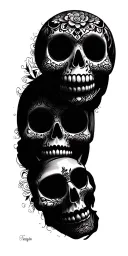 sugar skulls tattoo design idea