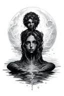 live in the present and not drifting into the past tattoo design idea