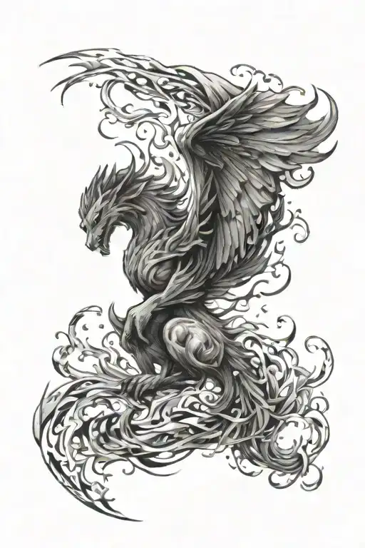 my dad dies in his memory want a tattoo containing fire and wind elements tattoo design idea