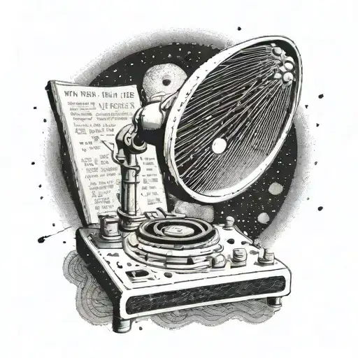 voyager golden record tattoo design idea