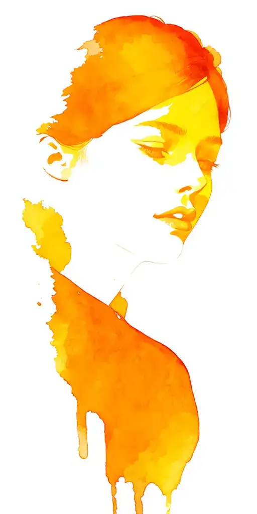 double faced woman tattoo design idea