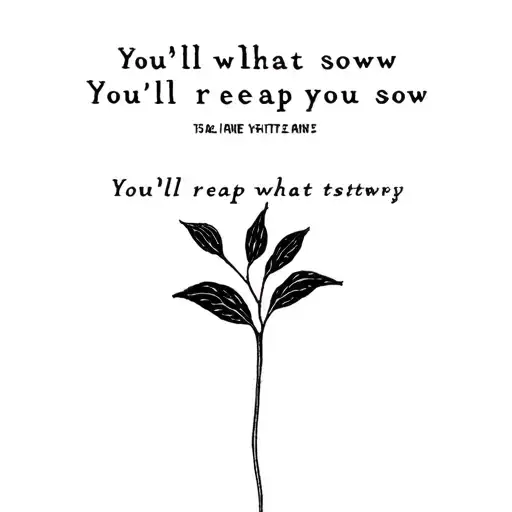 You'll reap what you sow. tattoo design idea
