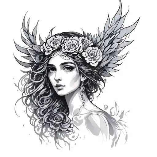 Cancer Goddess tattoo design idea